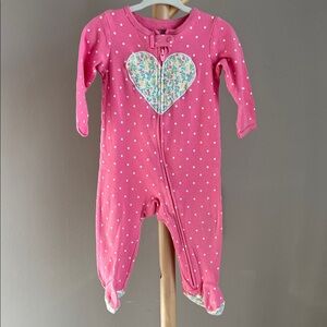 ⭐️⭐️ PICK 5 / $20 Carter's Pink Polka Dot Baby Girl Sleeper 9M